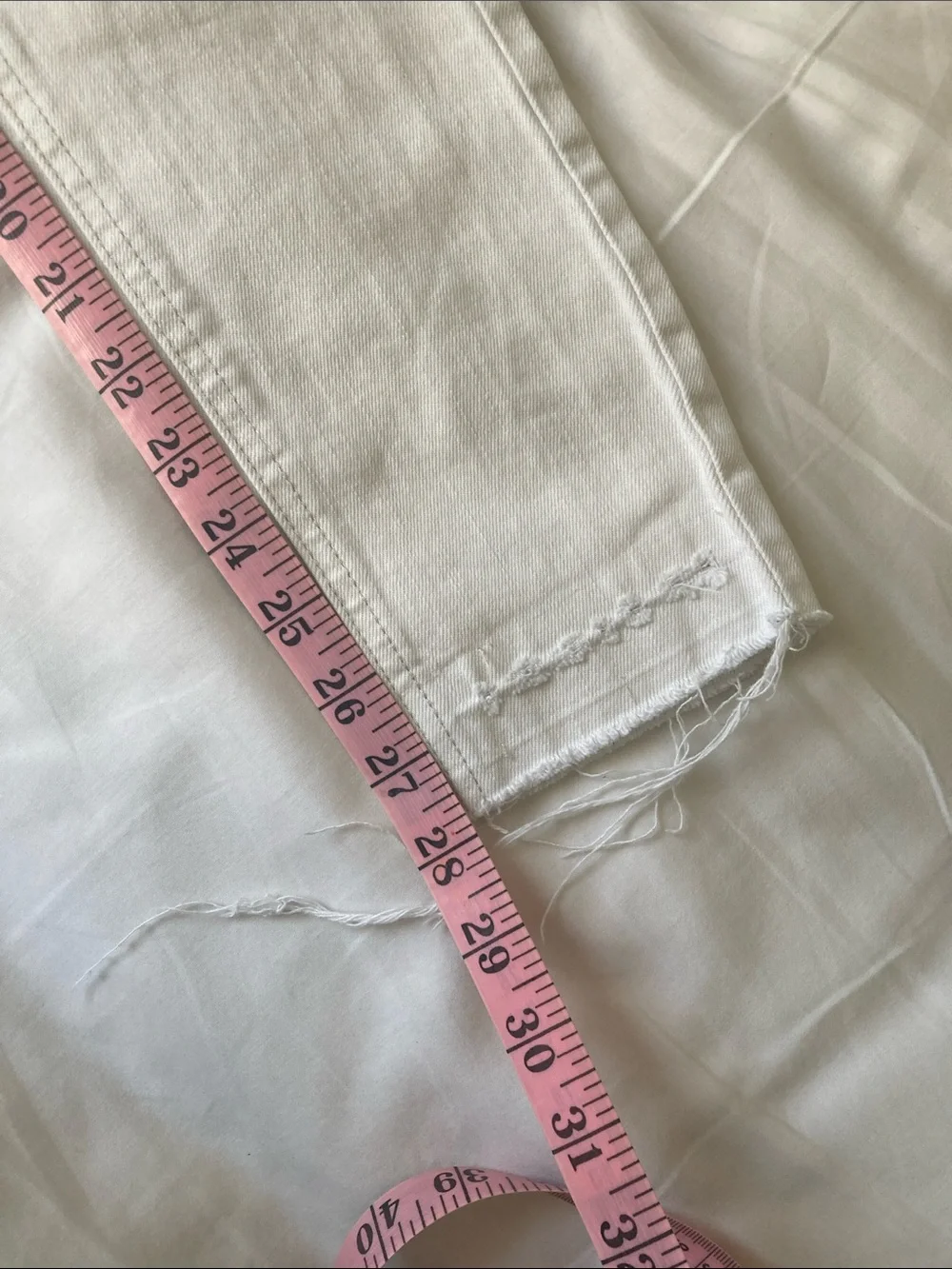 Free People Women's Two-Tone Color Block White and Tan Jeans 26